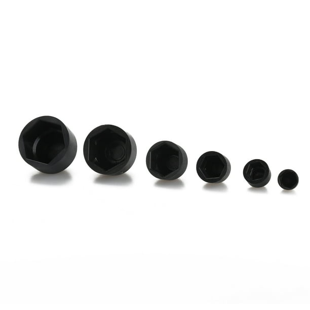 70 PIECES ASSORTED BLACK DOME PLASTIC DOME NUTS /& BOLTS COVERS CAPS M5 M6 M8 KIT